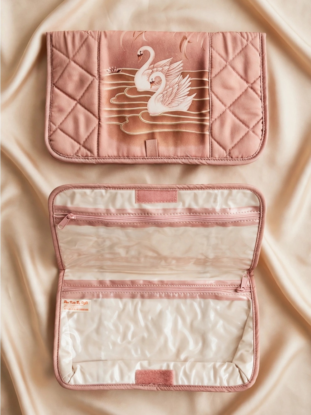 Pink Quilted Swan Clutch Gloria Vanderbilt
